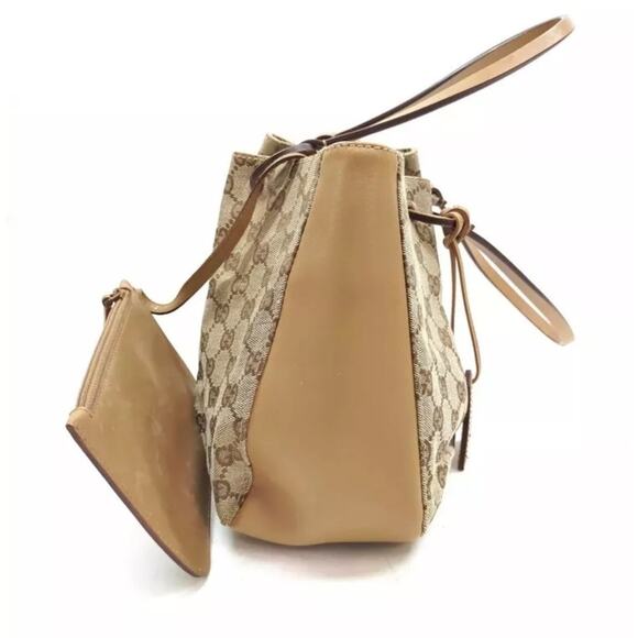 Gucci GG Leather Bell Handle Vintage EUC - Picture 2 of 8